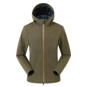 Dark brown men’s flexible casual hard-shell jacket