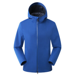 Midnight blue men’s flexible casual hard-shell jacket